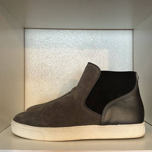 Sam Edelman Chelsea Ankle Booties Suede Gray Slip On Casual Womens High Top - Picture 2 of 12